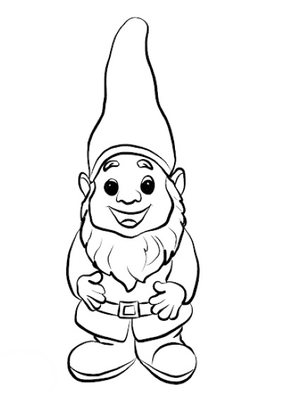 Gnome zeichnen für Kinder mit Bleistift Schritt für Schritt