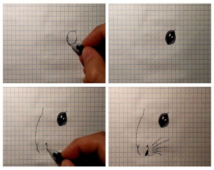 Hamster zeichnen für Kinder Schritt für Schritt mit einem Bleistift