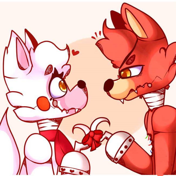 Mangle und Foxy. Fotos, Zeichnungen zum Kopieren