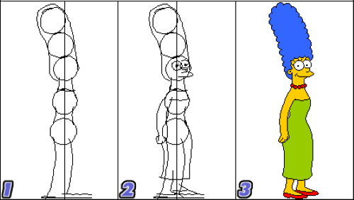 Cartoon-Stil zum Zeichnen von Menschen. Vollständige Zeichnungen, Tutorials