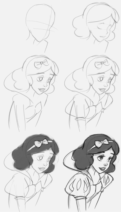 Cartoon-Stil zum Zeichnen von Menschen. Vollständige Zeichnungen, Tutorials