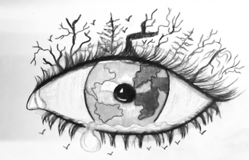 Disegno a matita sul tema della protezione della natura per classi 1-5