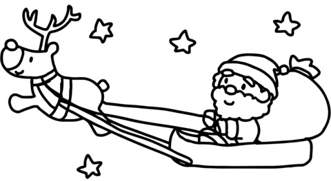 Weihnachtsmann Bleistiftzeichnung für Kinder Schritt für Schritt