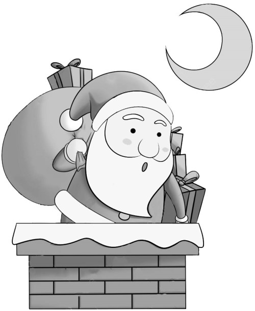 Weihnachtsmann Bleistiftzeichnung für Kinder Schritt für Schritt