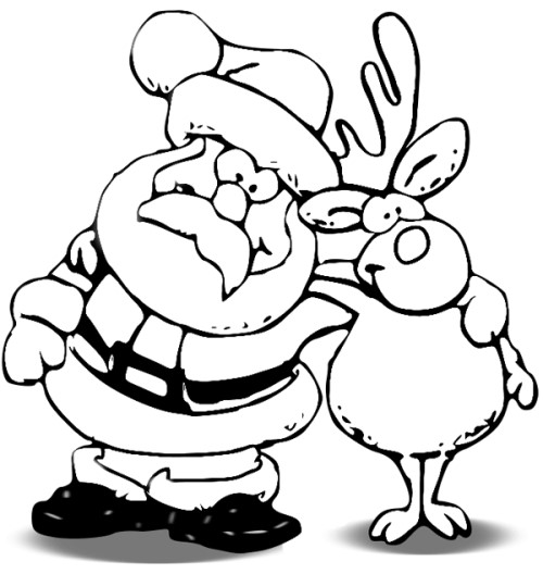 Weihnachtsmann Bleistiftzeichnung für Kinder Schritt für Schritt
