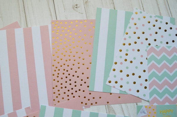 DIY-Fotoecken. Papiervorlage, Scrapbooking