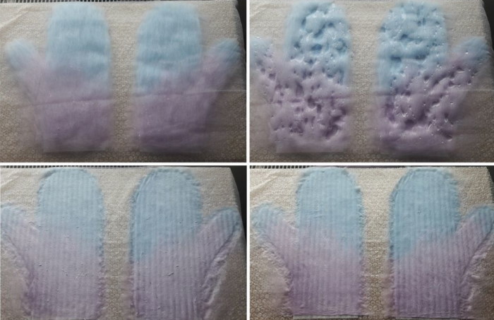 DIY-Fäustlinge aus gefilzter Wolle. Foto