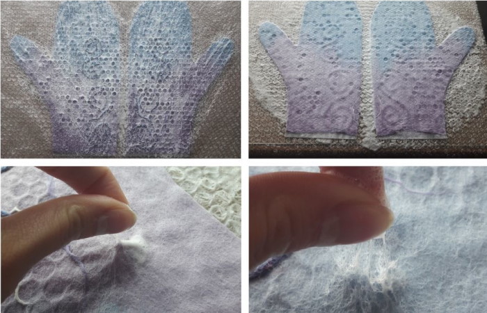 DIY-Fäustlinge aus gefilzter Wolle. Foto