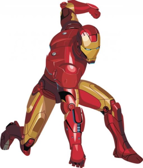 Iron Man: Einfache Bleistiftzeichnung