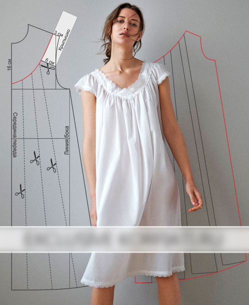 Camicie da notte per donna. Modelli su come cucire cotone, viscosa, seta con pizzo, coppe, maniche