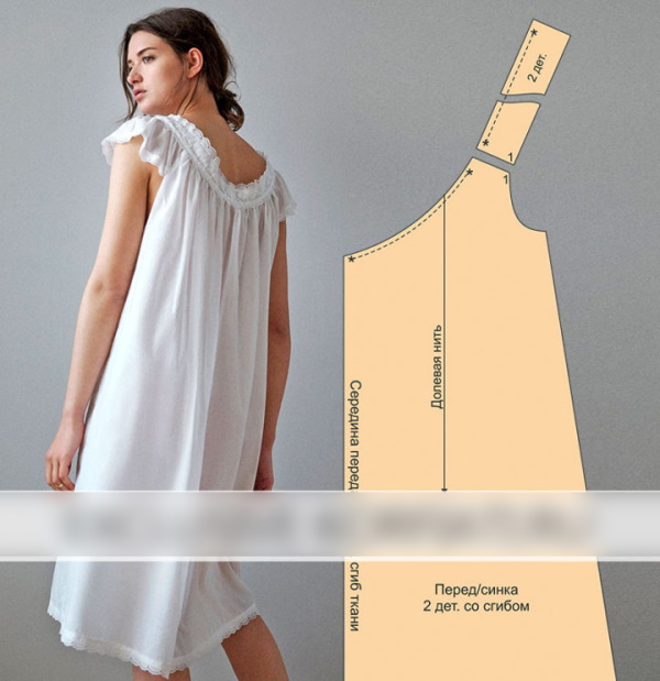 Camicie da notte per donna. Modelli su come cucire cotone, viscosa, seta con pizzo, coppe, maniche