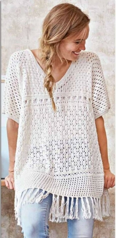Stricken im Boho-Stil für Frauen mit Stricknadeln. Komplette Diagramme, Modelle, Muster