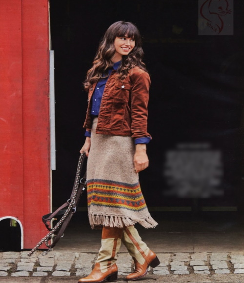 Stricken im Boho-Stil für Frauen mit Stricknadeln. Komplette Diagramme, Modelle, Muster