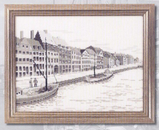 Kreuzstich monochrom. Große Muster, Mini