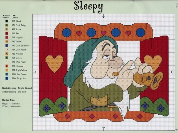 Kreuzstich. Schneewittchen, Schmetterlinge, Hunde, Katzen Schema