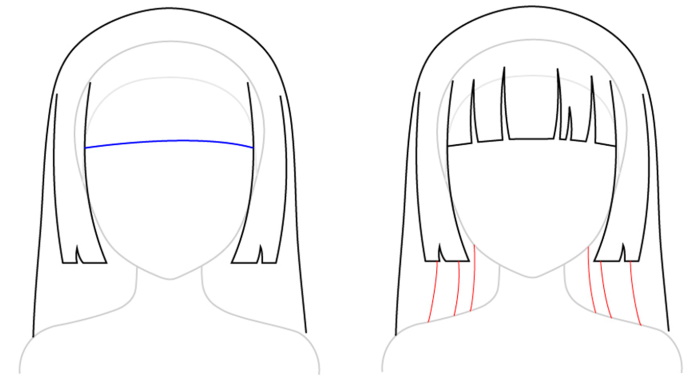 Anime-Frisuren für Mädchen. Wie man mit langen, kurzen und mittellangen Haaren zeichnet