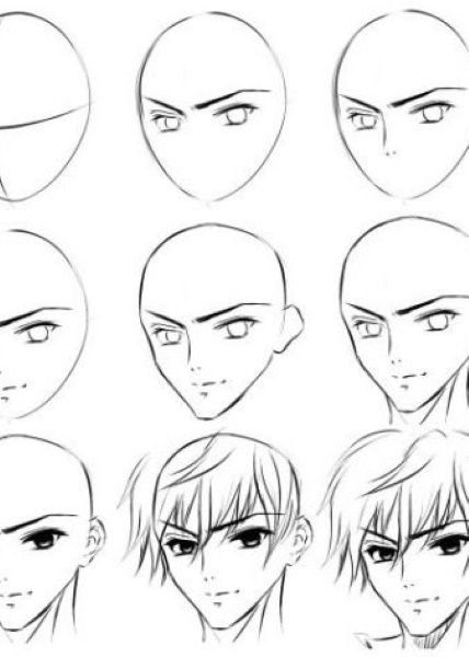Anime-Skizzen für Anfänger: Jungs, Mädchen