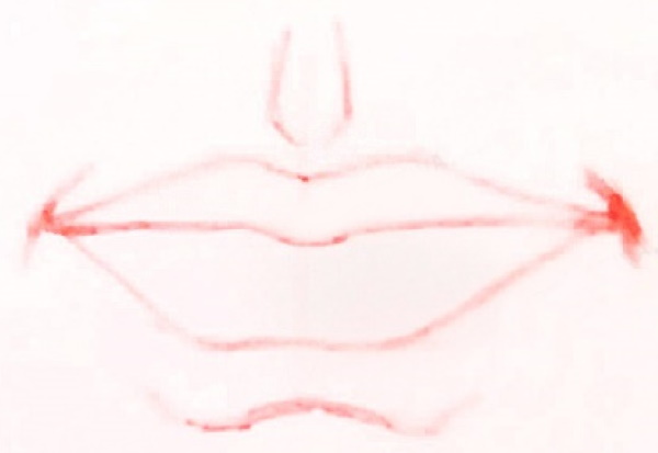 Lippen zeichnen mit Bleistift Schritt für Schritt für Anfänger