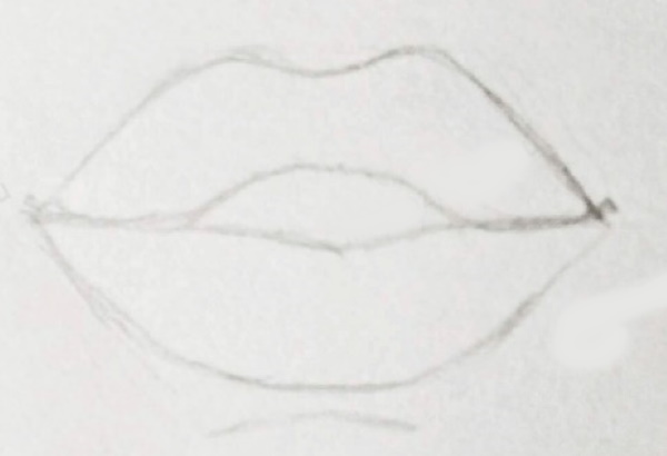 Lippen zeichnen mit Bleistift Schritt für Schritt für Anfänger