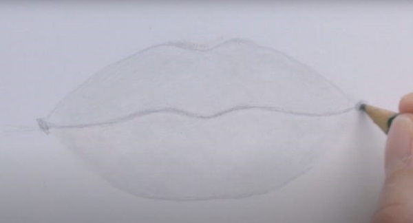 Lippen zeichnen mit Bleistift Schritt für Schritt für Anfänger