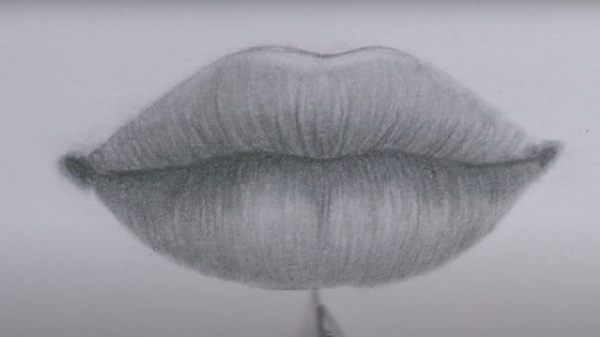 Lippen zeichnen mit Bleistift Schritt für Schritt für Anfänger