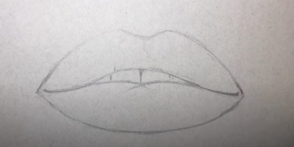 Lippen zeichnen mit Bleistift Schritt für Schritt für Anfänger