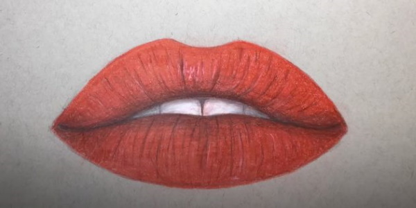 Lippen zeichnen mit Bleistift Schritt für Schritt für Anfänger