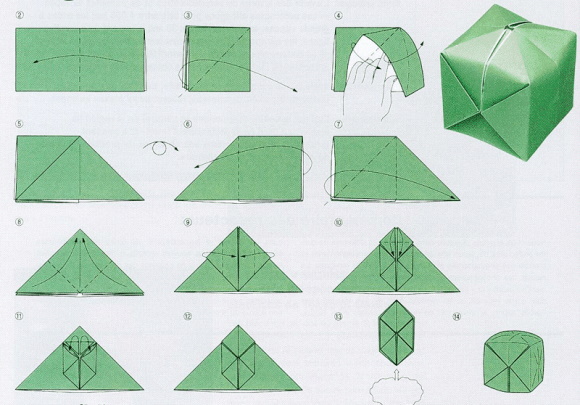 Papierwürfel: Diagramm, Anleitung, Vorlage zum Drucken