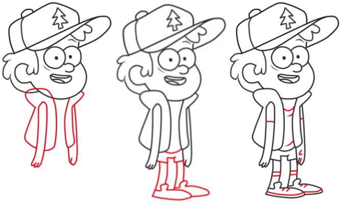 Disegni facili da schizzi di Gravity Falls