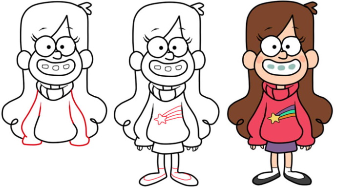 Disegni facili da schizzi di Gravity Falls