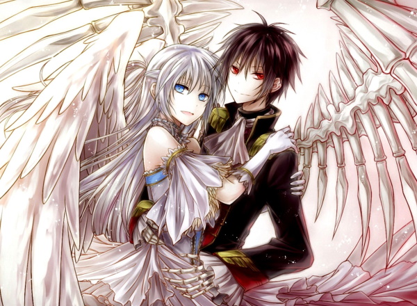Zeichnungen zum Kopieren von Anime-Dämonen und Engeln
