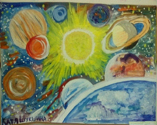 Bilder zum Thema Weltraum für Vorschulkinder