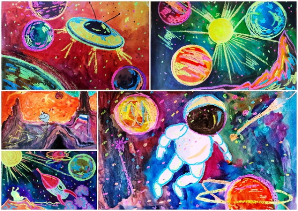 Bilder zum Thema Weltraum für Vorschulkinder