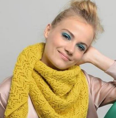 Muster zum Stricken von Baktus. Schemata und Beschreibung, Farbverlaufsboden aus Baumwolle, Mohair, Schnitt
