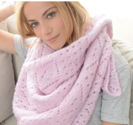 Muster zum Stricken von Baktus. Schemata und Beschreibung, Farbverlaufsboden aus Baumwolle, Mohair, Schnitt