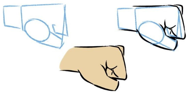 Handanatomie für Anfänger: Schritt-für-Schritt-Zeichnen. Bau abgeschlossen