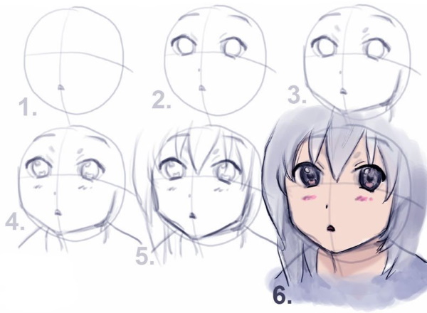 Anime Tian zum Skizzieren mit Bleistift für Anfänger