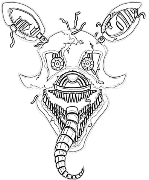 Fnaf-Künste zum Kopieren. Einfache Bilder