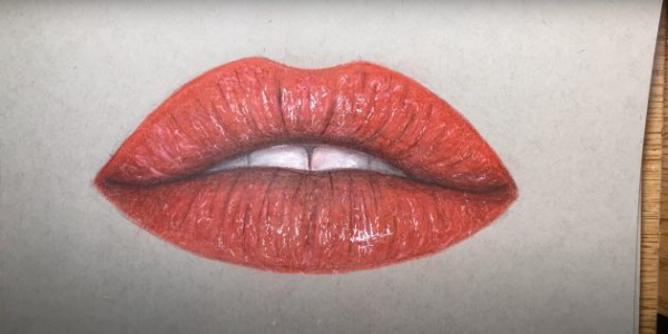 Lippen zeichnen mit Bleistift Schritt für Schritt für Anfänger