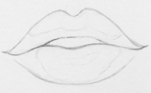 Lippen zeichnen mit Bleistift Schritt für Schritt für Anfänger