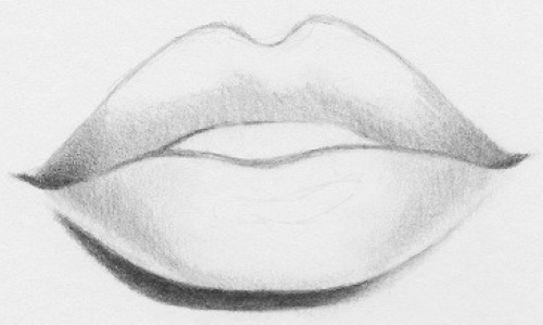 Lippen zeichnen mit Bleistift Schritt für Schritt für Anfänger