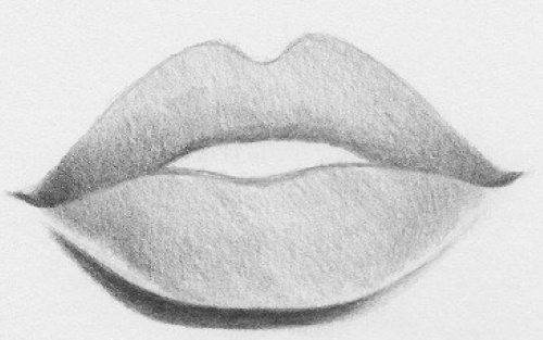 Lippen zeichnen mit Bleistift Schritt für Schritt für Anfänger