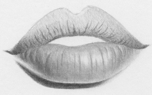 Lippen zeichnen mit Bleistift Schritt für Schritt für Anfänger