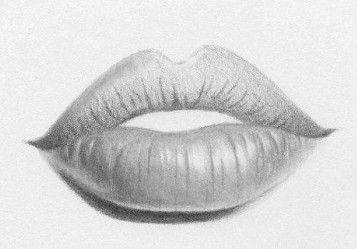 Lippen zeichnen mit Bleistift Schritt für Schritt für Anfänger