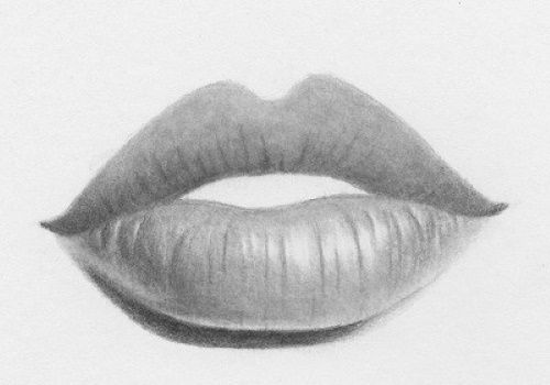 Lippen zeichnen mit Bleistift Schritt für Schritt für Anfänger