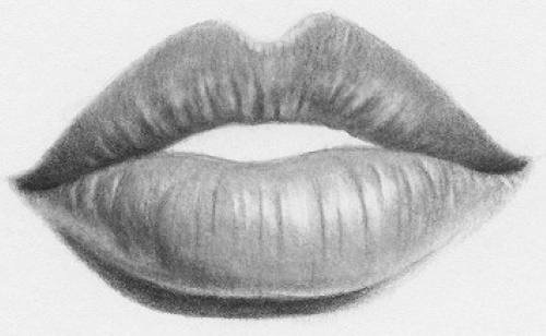 Lippen zeichnen mit Bleistift Schritt für Schritt für Anfänger