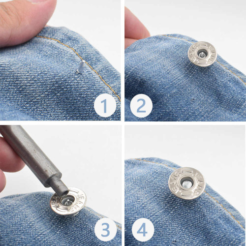 So nähen Sie einen Knopf mit 2-4 Löchern an Hosen, Hosen, Hemd