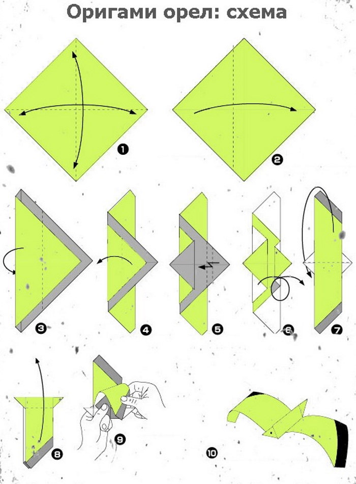 So erstellen Sie einen Origami-Papiervogel mit Ihren eigenen Händen