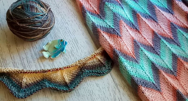 Missoni-Strickwaren. Muster, Beschreibung des Musters Espe, Französin, Fuchspfoten, Zickzack