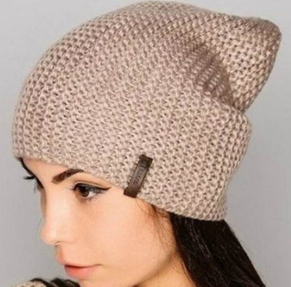 Beanie-Mütze gestrickt. Strickanleitungen, Modelle für Damen